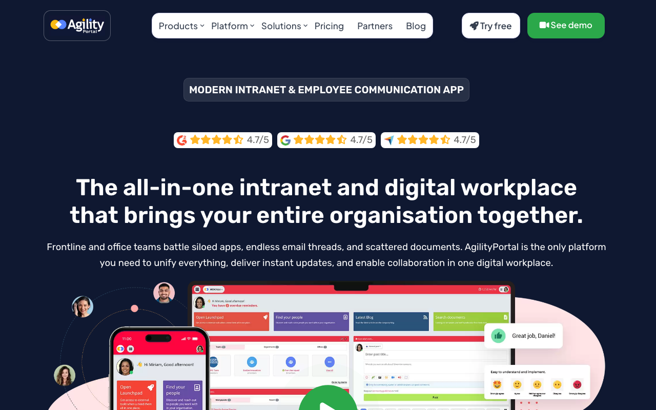 AgilityPortal screenshot