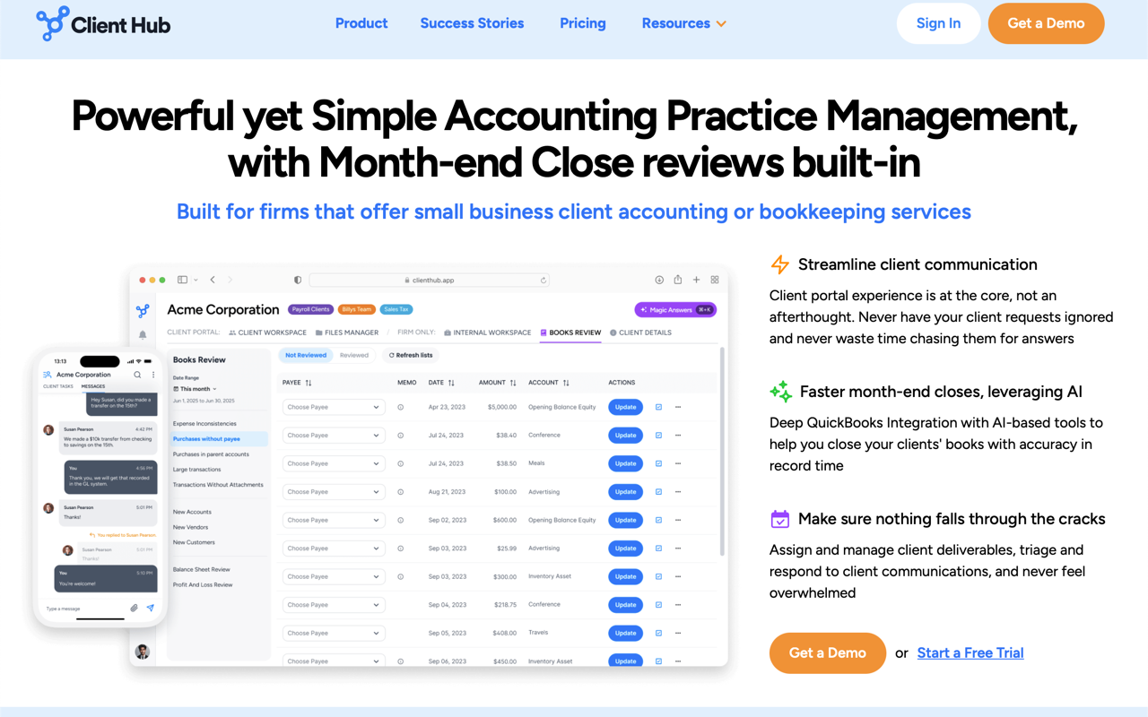 Client Hub screenshot