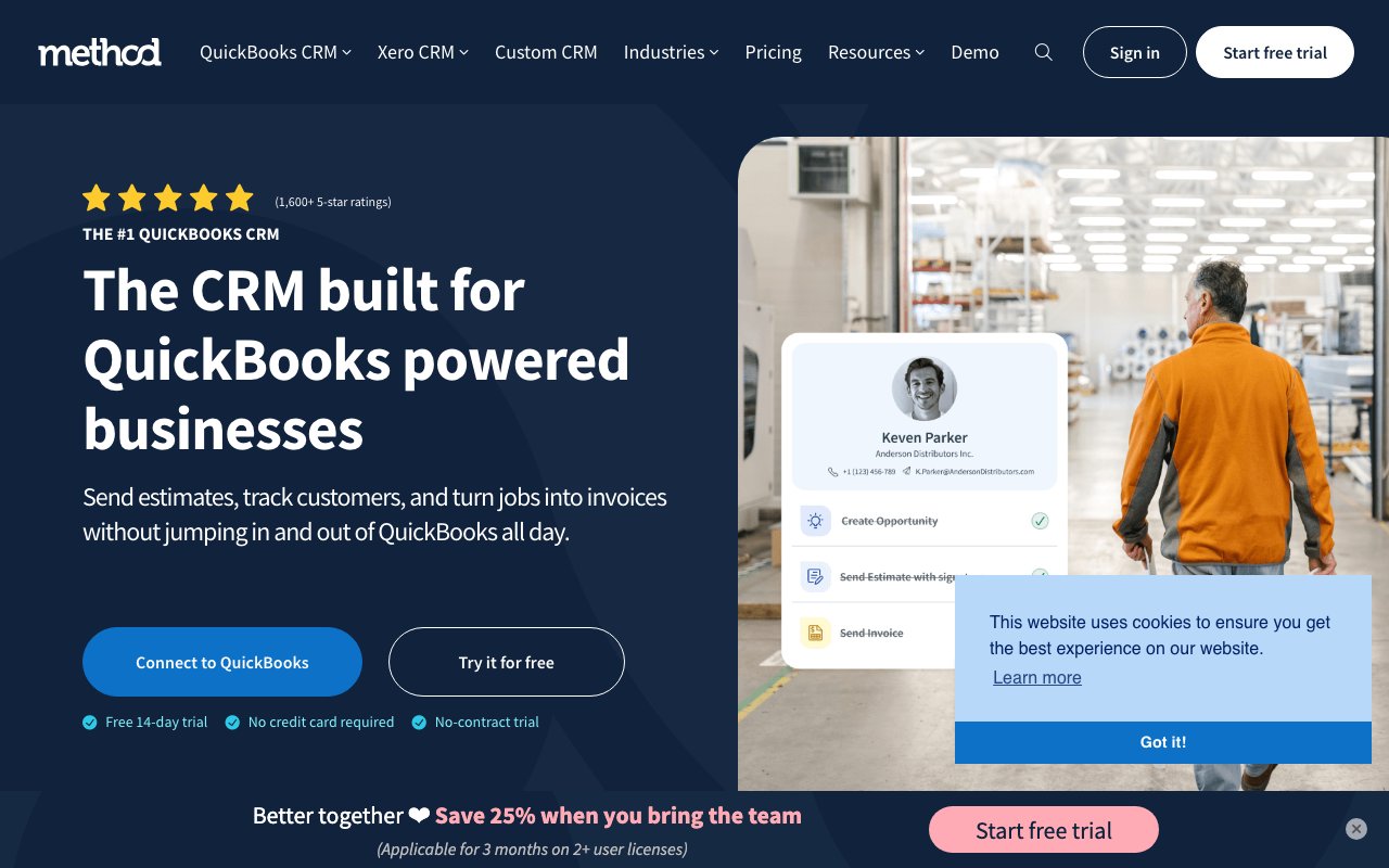 Method CRM screenshot